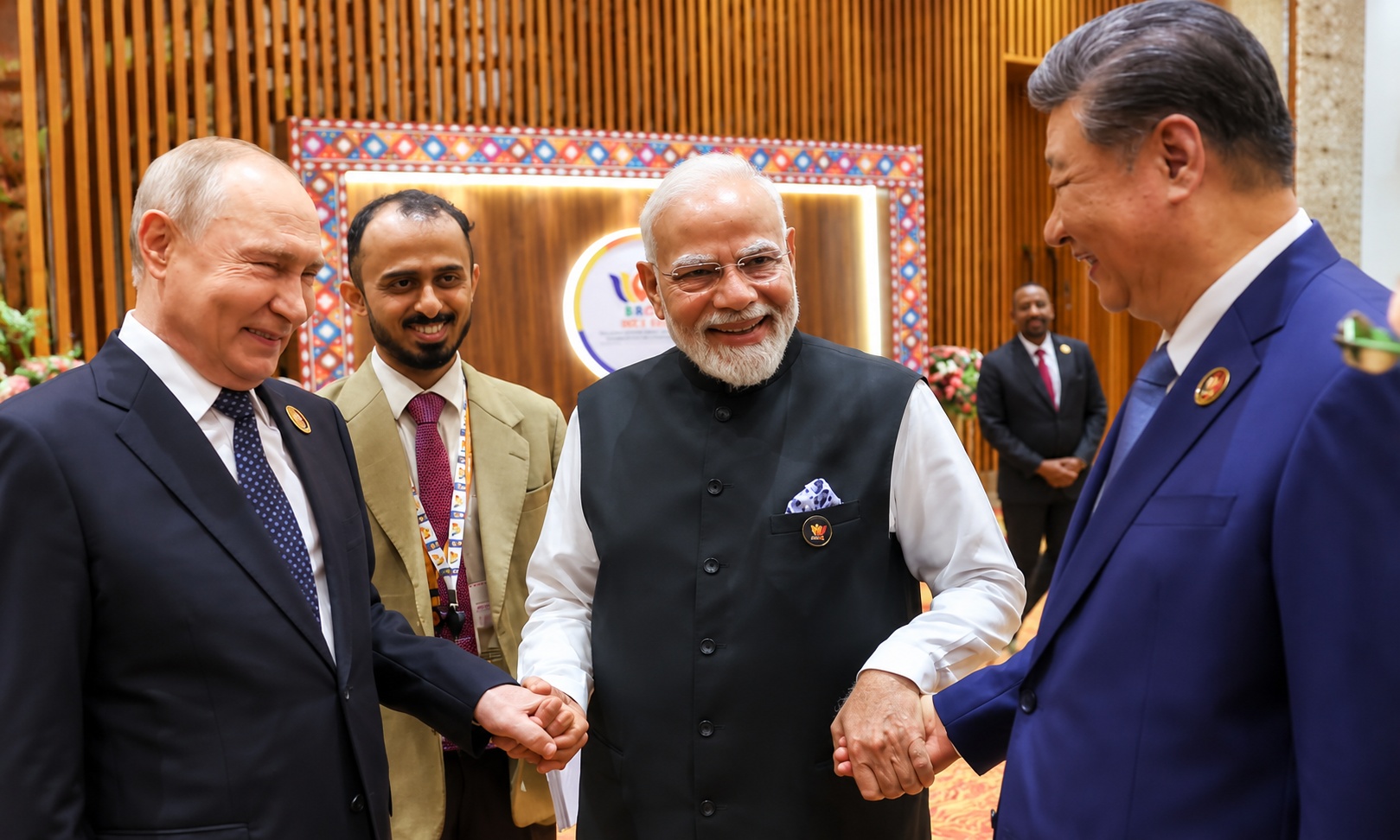 PM Modi shares warm moments with Putin, Xi as 18th BRICS Summit opens in New Delhi
